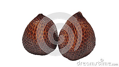 Salak or Snakefruit isolated with white background Stock Photo