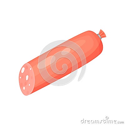 Salami sausage meat product cartoon vector Illustration Vector Illustration