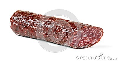 Salami smoked sausage stick isolated Stock Photo