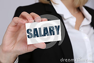 Salary increase negotiation wages money finance business concept Stock Photo