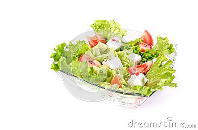 Salat isolated on white background. Stock Photo