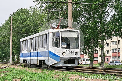 Tram model 71-608KM Editorial Stock Photo