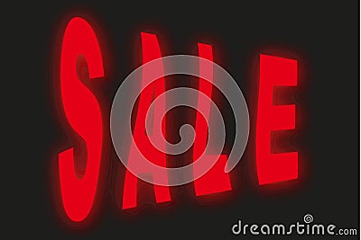 Illustration of the red inscription `sale` Stock Photo