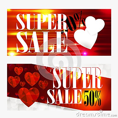 Sale background with Heart Shaped. Wallpaper,flyers, invitation, posters, brochu Vector Illustration