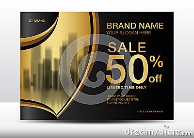 Sale Banner, Billboard, Brochure flyer for cosmetics, Banner design Template vector illustration Vector Illustration