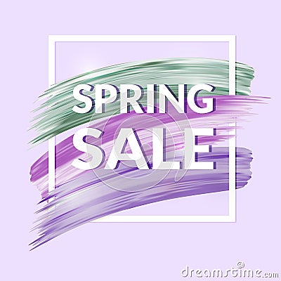 Sale Banner in lilac colors Vector Illustration