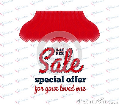 Sale banner - special offer for your loved one. Vector Illustration