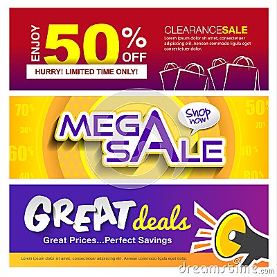 Sale banners design Vector Illustration