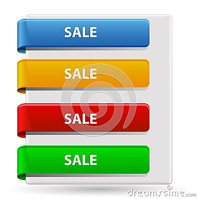 Sale banners Cartoon Illustration