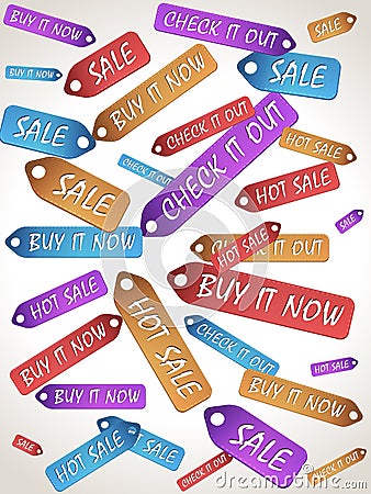 Sale color lables Stock Photo