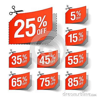 Sale coupons Vector Illustration