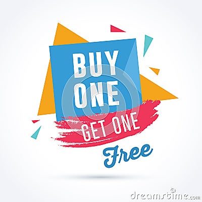Buy One Get One Free Vector Illustration