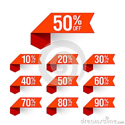 Sale, discount labels Vector Illustration