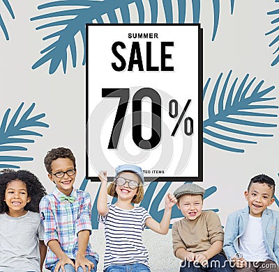 Sale Discount Shopping Shopaholics Promotion Concept Stock Photo