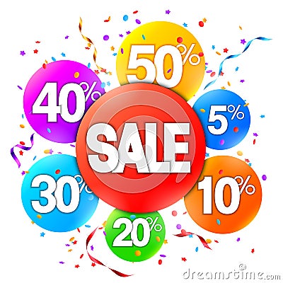 Sale Event Advertisment Vector Illustration