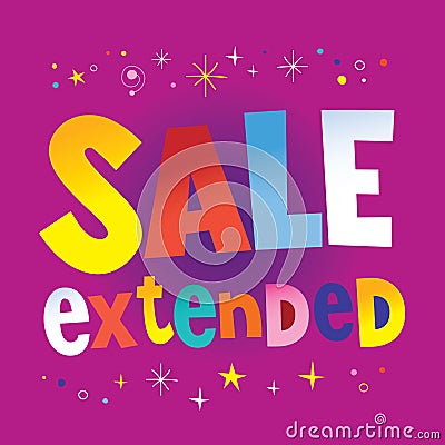 Sale extended banner poster Vector Illustration