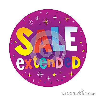 Sale extended circle banner poster Vector Illustration