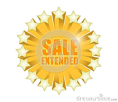 Sale extended sign illustration design Cartoon Illustration