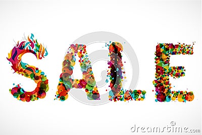 SALE - funky graphic design Stock Photo