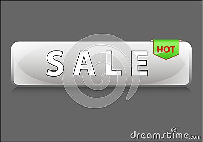 Sale, glass icon for your business and promo Vector Illustration