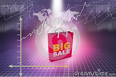 Sale Graph Stock Photo