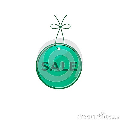 Sale green vector board sign illustration Vector Illustration