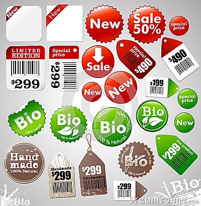 Sale icons and labels Vector Illustration