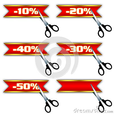 Sale icons, special offer, discount Stock Photo