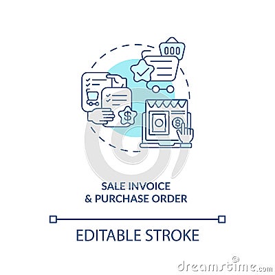 Sale invoice purchase order concept icon Vector Illustration