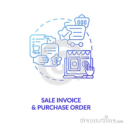 Sale invoice purchase order concept icon Vector Illustration