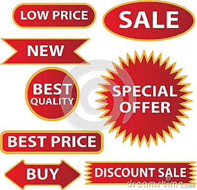 Sale labels Vector Illustration