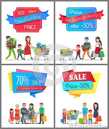 Sale Low Price Special Discount Super Choice Card Vector Illustration