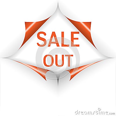 Sale out curled corners Stock Photo