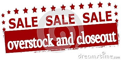 Sale overstock and closeout Cartoon Illustration