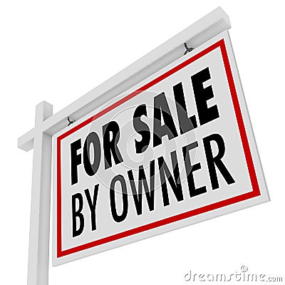 For Sale By Owner Real Estate Home Open House Sign Stock Photo