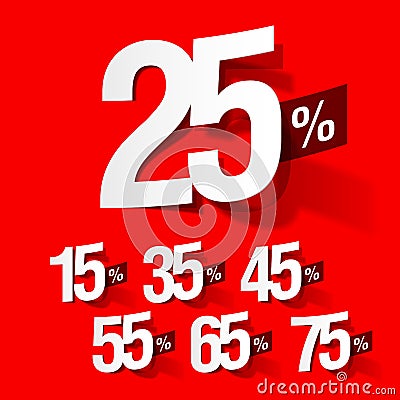 Sale percents Vector Illustration