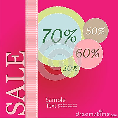 Sale poster Vector Illustration