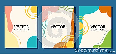 Trendy abstract rectangular template with colorful concept.Vector Vector Illustration