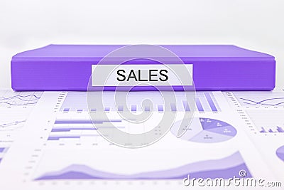 Sale reports and marketing graph analysis of business income Stock Photo