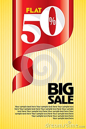 Sale shopping background and label Vector Illustration