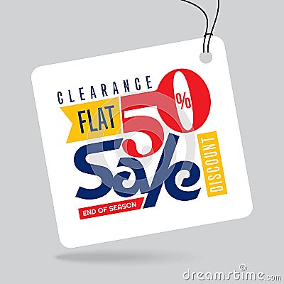 Sale shopping background and label Vector Illustration