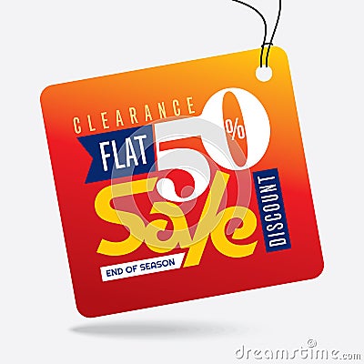 Sale shopping background and label Vector Illustration