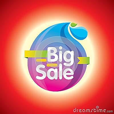 Sale shopping background and label for business promotion Vector Illustration