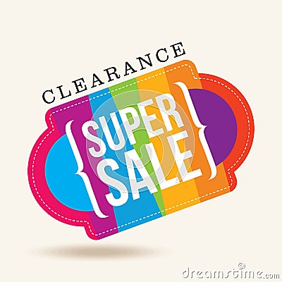 Sale shopping background and label for business promotion Vector Illustration