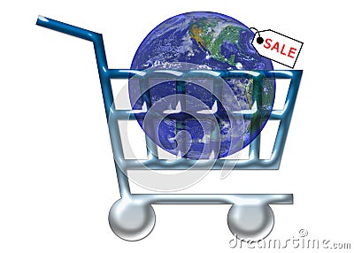 SALE - Shopping Cart Internet WWW Stock Photo