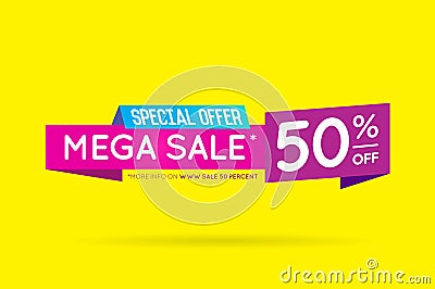 Sale Sign Banner Poster ready for Web and Print. Vector. Super, Vector Illustration