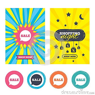 Sale sign icon. Special offer symbol. Vector Illustration