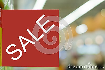 Sale sign indicating a discount Stock Photo