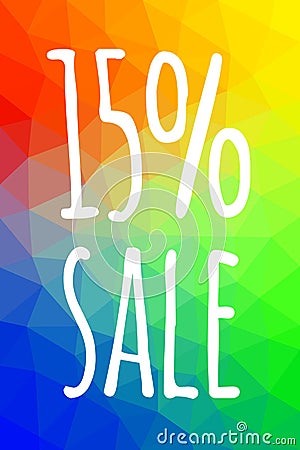 15% sale sign Vector Illustration