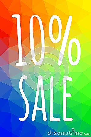 10% sale sign Vector Illustration